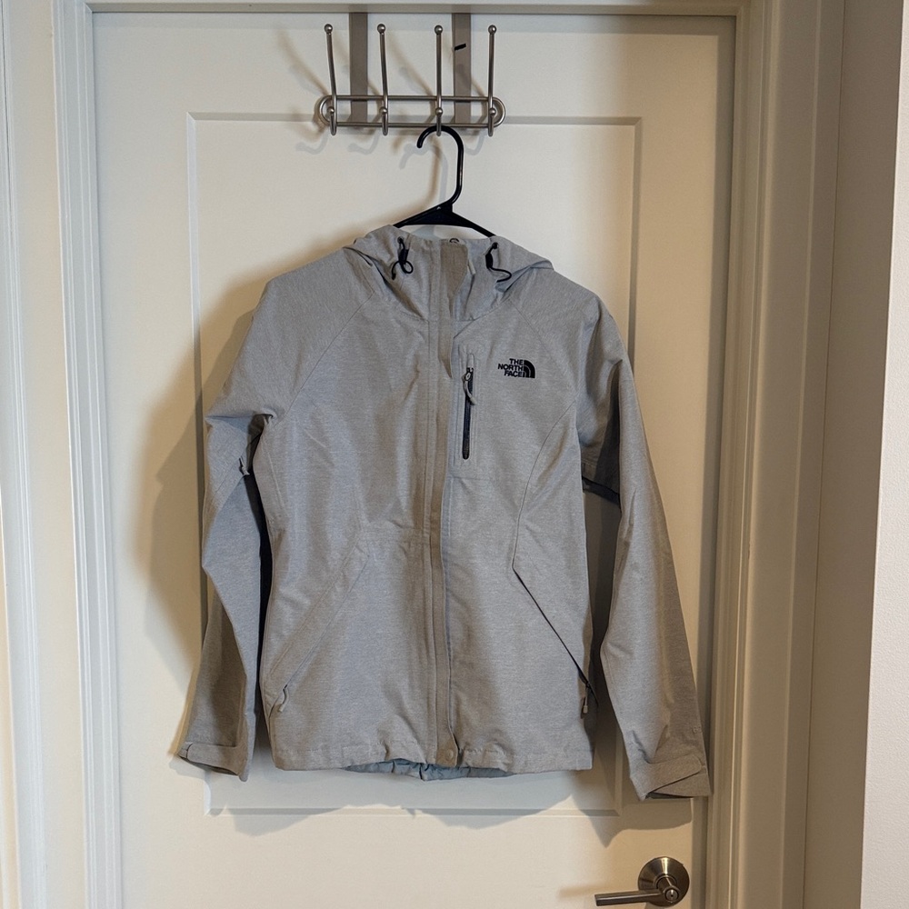 The North Face Light Gray Hooded Jacket